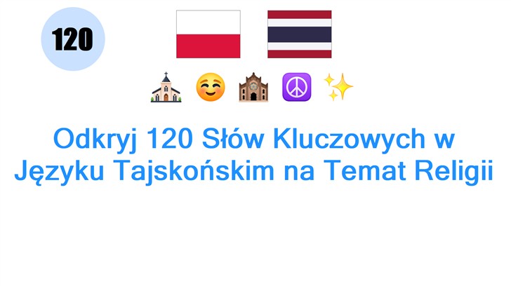 Odkryj 120 Słów Kluczowych w Języku Tajskońskim na Temat Religii